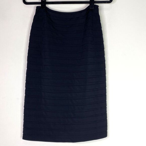 Tadashi Collection Tiered Layered Shutter Pleat Pencil Skirt Women's Size Small - Picture 1 of 7